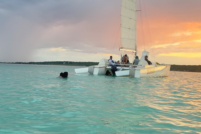 Catamaran Sailboat Bacalar Excursions - Sailing through Pirate Channel