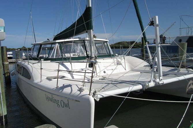 Catamaran Sailing Dolphin/Manatee Watch in Daytona Beach - Boarding the Howling Owl at 721 Ballough Road