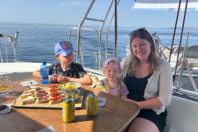 Catamaran Sailing Experience Manilva Tapas Drink Dolphins Swim Stop - The swim stop and snorkeling equipment