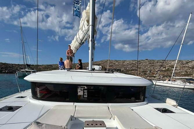 Catamaran Sailing to Dia with Lunch in Heraklion, Crete(EST 2024) - Swimming, snorkeling, and SUP time