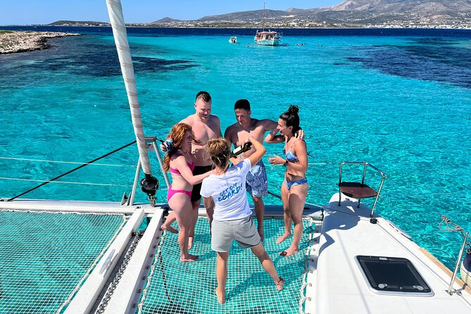 Catamaran Semi Cruise Paros Antiparos includes Food and Drinks - Three swim stops with gear already on board