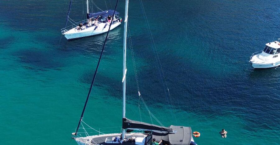 Catamaran tour, swimming, snorkeling, and a Prosecco toast - Cala Bernat: an early chance to swim