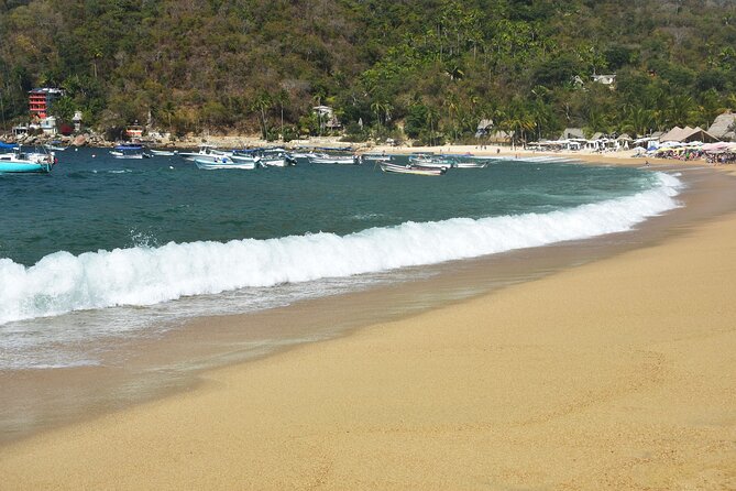 Catamaran Yelapa Beach Tour with Snorkeling, Food and Open Bar - Arriving at Yelapa by small boat