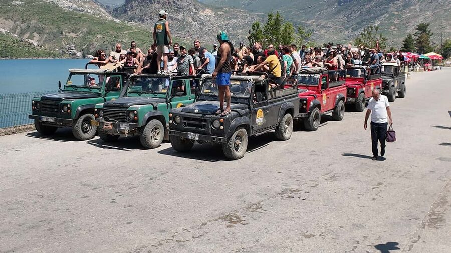 City of Side: Jeep Safari with Lunch and Catamaran Cruise - Village roads, tea, and a taste of local life