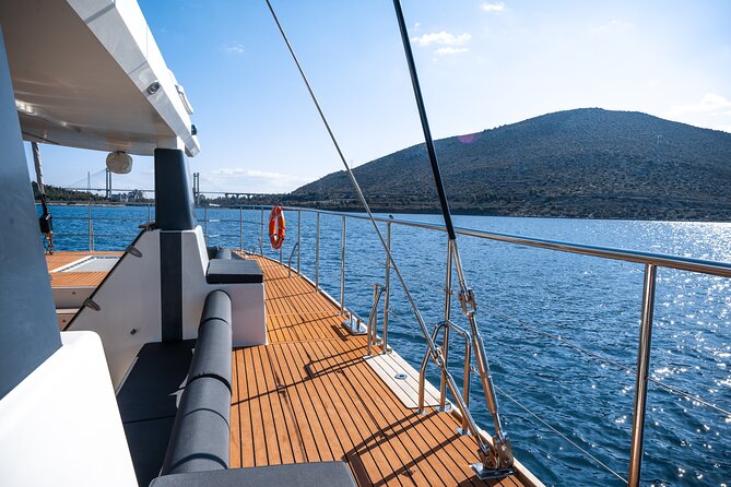 Comfort Max Catamaran Caldera Cruise with BBQ and Drinks - A Greek BBQ with mezedes and wine