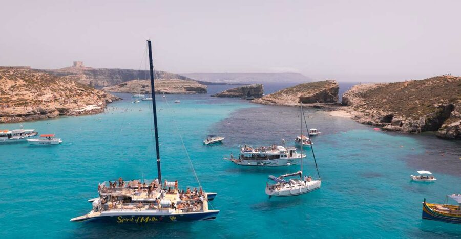 Comino: Blue Lagoon Catamaran Cruise with Lunch and Open Bar - Sailing from Sliema on the Spirit of Malta