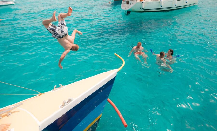 Comino: Blue Lagoon Catamaran Cruise with Lunch and Open Bar - Crystal Lagoon and the other swimming stops