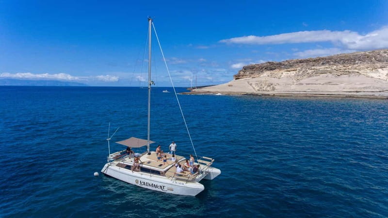 Costa Adeje: Catamaran Tour, Snorkelling, Snacks & Drinks - Sailing past Fañabe and Torviscas