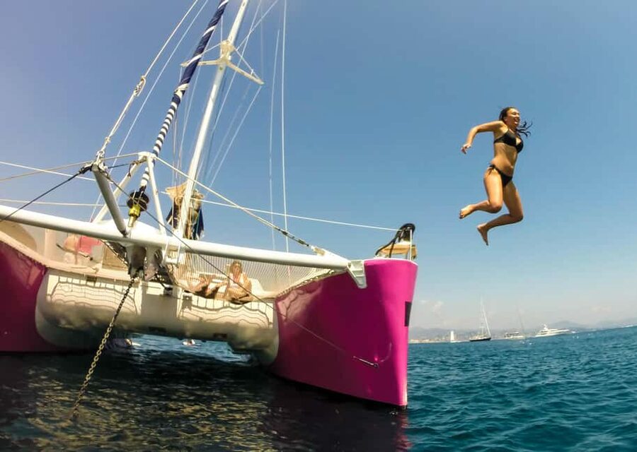 Côte d'Azur: Half-Day Coastline Catamaran Sailing Tour - Key points at a glance