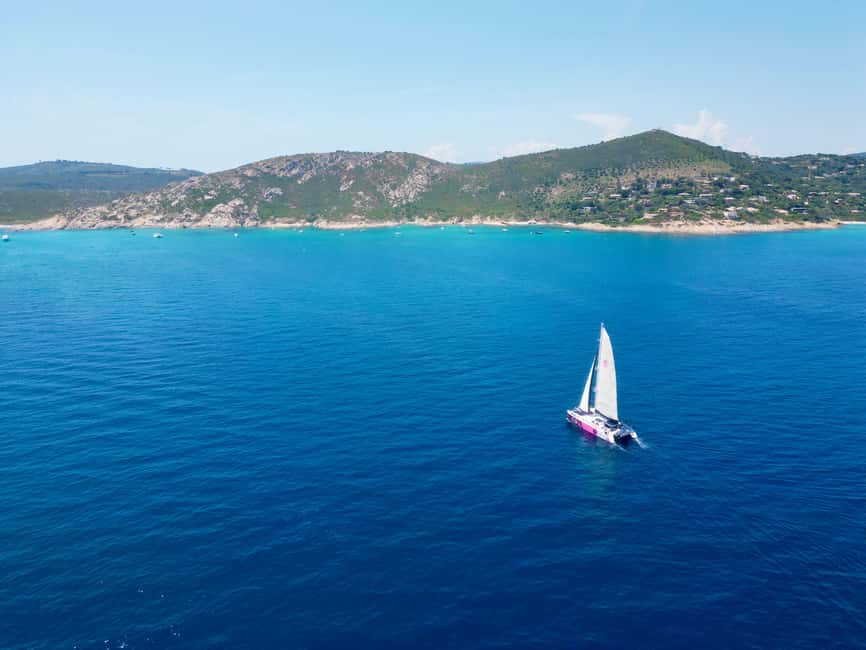 Côte d'Azur: Half-Day Coastline Catamaran Sailing Tour - An aperitif before the swimming stop