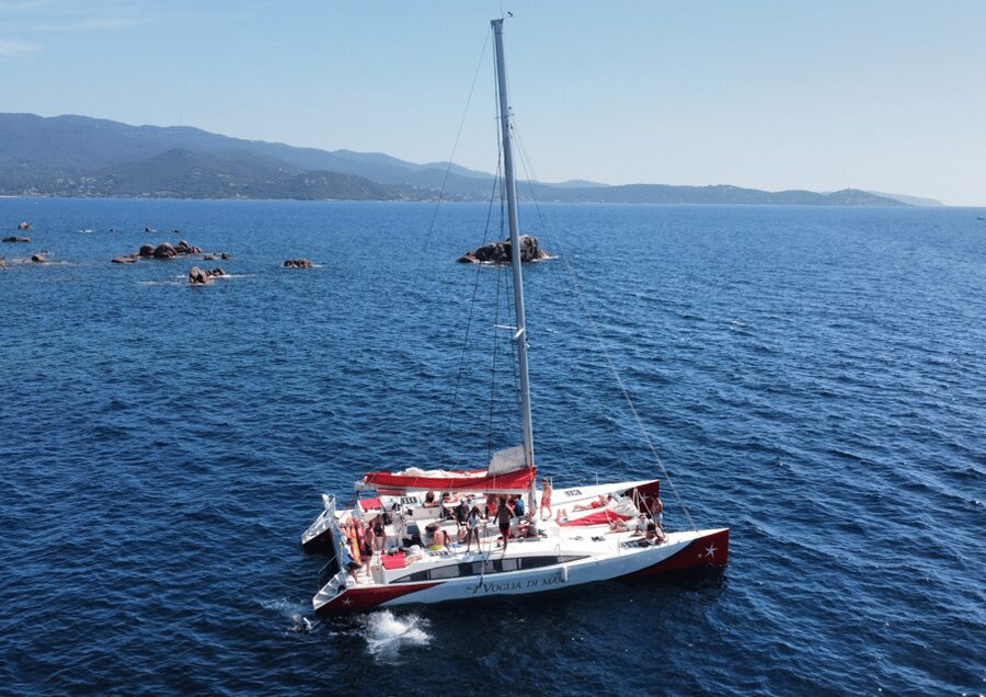 Day trip on a catamaran in the bay of ajaccio - Swimming in quiet Corsican coves