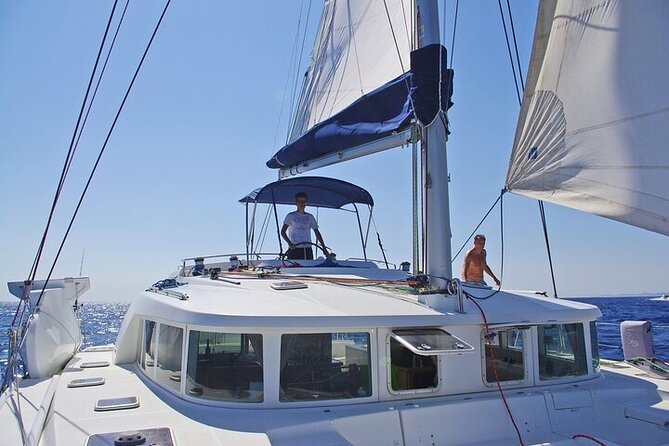 Day trip on a sailing catamaran in Sardinia - Molara and the water around Capo Coda Cavallo