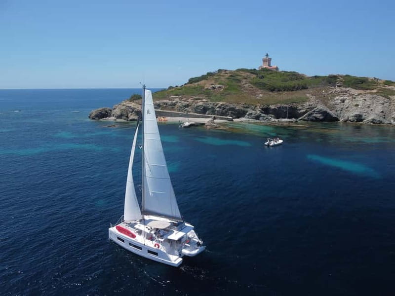 Departure from BRUSC: Half-day catamaran cruise - The anchorage, swimming stop, and transparent kayak