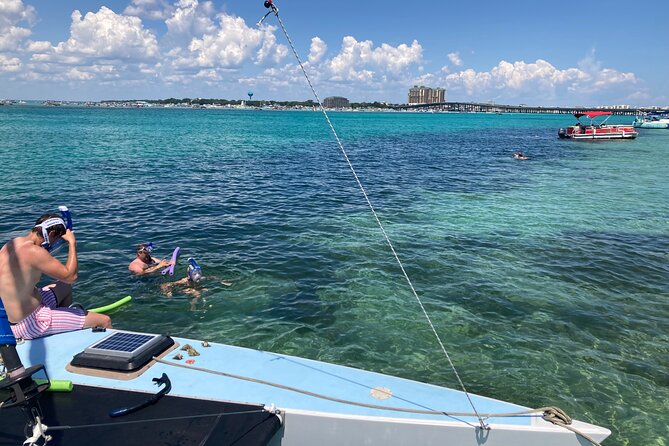 Destin Private Catamaran and Snorkeling Tour 3 or 4hrs - Sailing Toward Destin and Crab Island