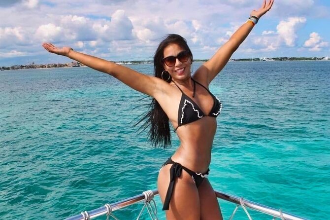 Discovering Isla Mujeres on a Double Decker Catamaran - Boarding the double-decker catamaran
