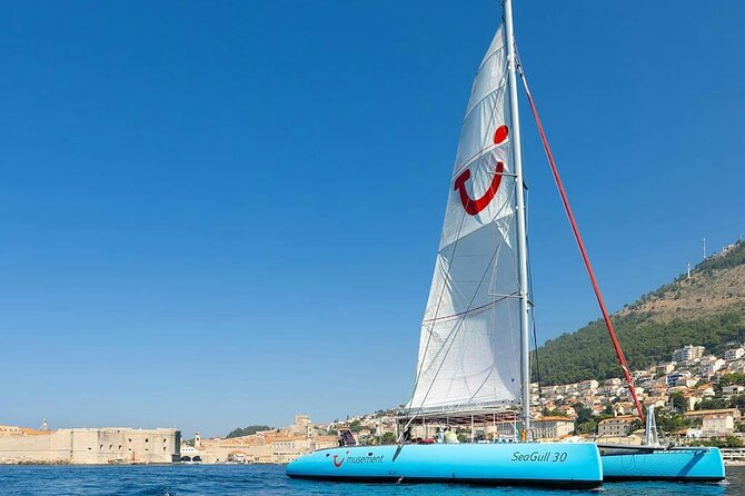 Dubrovnik Sunset Catamaran Cruise with drinks - The Old Town walls from the sea