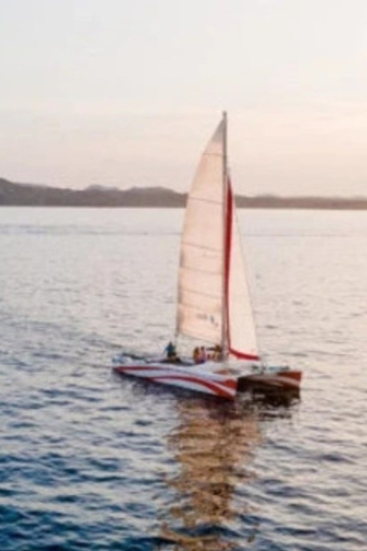 Fornells: Catamaran Sunset Cruise of Menorca's Coast - Swimming and snorkeling off the catamaran