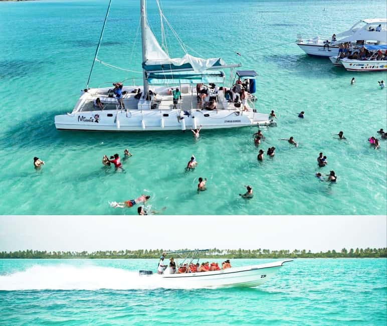 From Bayahíbe: Saona Island Catamaran Cruise with Buffet - Returning to Bayahíbe by speedboat