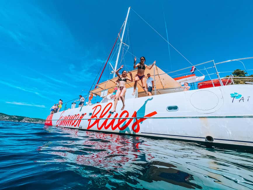 From Brač Island: Catamaran Tour with Food & Drinks - What the $106 price really covers