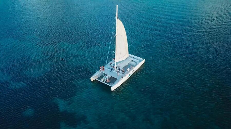 From Castries: Full-Day Catamaran Tour to Soufriere - Sulphur Springs means a choice between mud and volcano facts