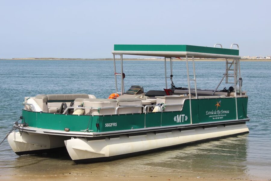 From Faro: 2-Island, 2-Stop Ria Formosa Catamaran Tour - Deserta Island: 45 minutes of open beach