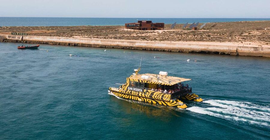 From Faro: Catamaran Boat Trip to Deserta Island with Stop - Leaving Faro through Ria Formosa