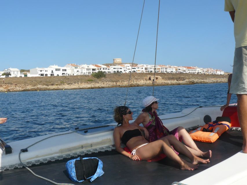 From Fornells: Half-Day Menorca Catamaran Trip w/ Snorkeling - Drinks, snacks, and the real value of $88