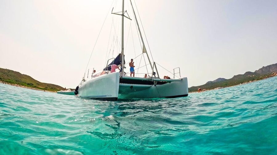 From Olbia: Tavolara or Cala Moresca Catamaran Tour - Setting sail from Olbia on the Hakuna Matata