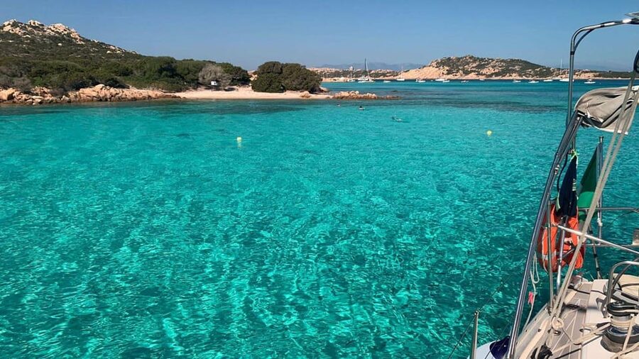 From Palau: Catamaran tour in La Maddalena Archipelago - Spargi, Budelli, Razzoli, and Caprera