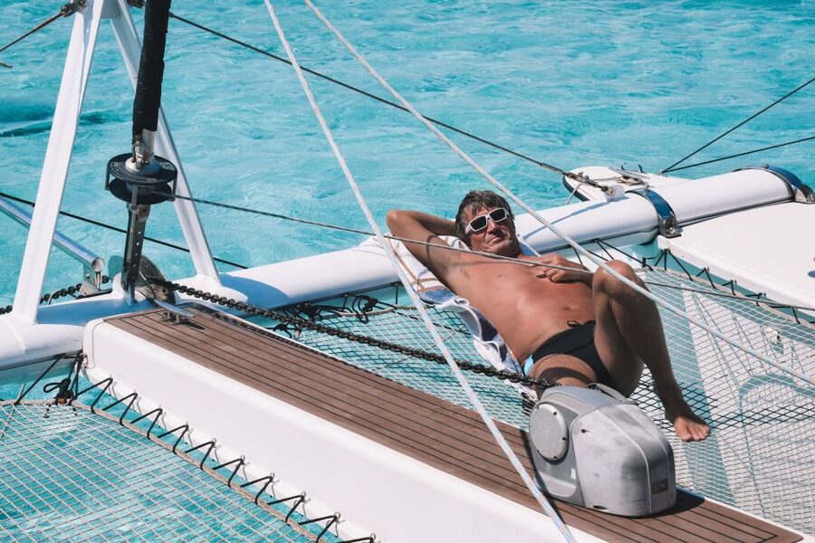 From Palau: La Maddalena Full-Day Archipelago Catamaran Tour - The captain chooses the next island