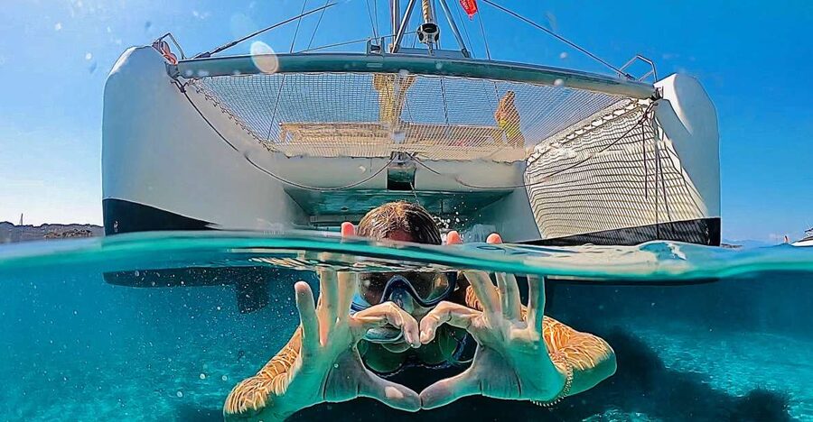 From Palau: Maddalena Archipelago Catamaran Tour with Lunch - Spargi, Budelli, and Santa Maria