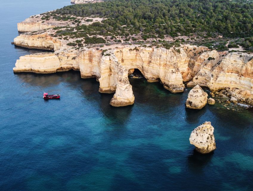 From Portimão: 2-Hour Catamaran Tour to Benagil Caves - Praia da Marinha adds a welcome swim