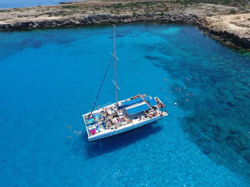 From Protaras: Catamaran Cruise to Blue Lagoon - Sailing toward Varosha and Derynia Bay