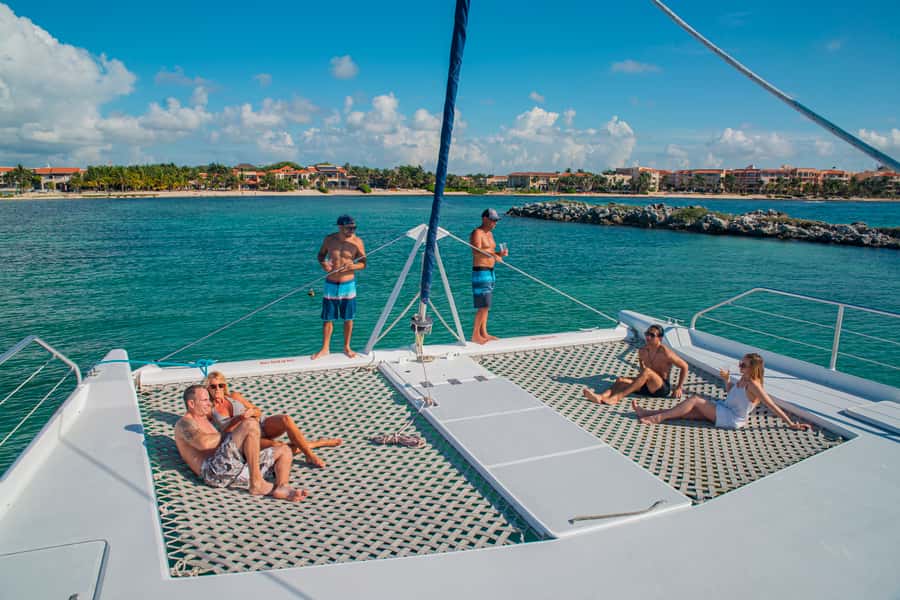 From Puerto Aventuras: Share Catamaran Tour - Setting sail from Puerto Aventuras