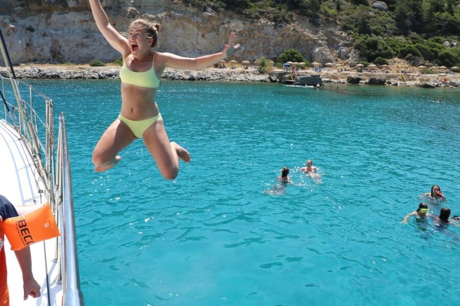 From Rhodes: Private Catamaran Cruise All Inclusive - A private day on Rhodes’ east coast