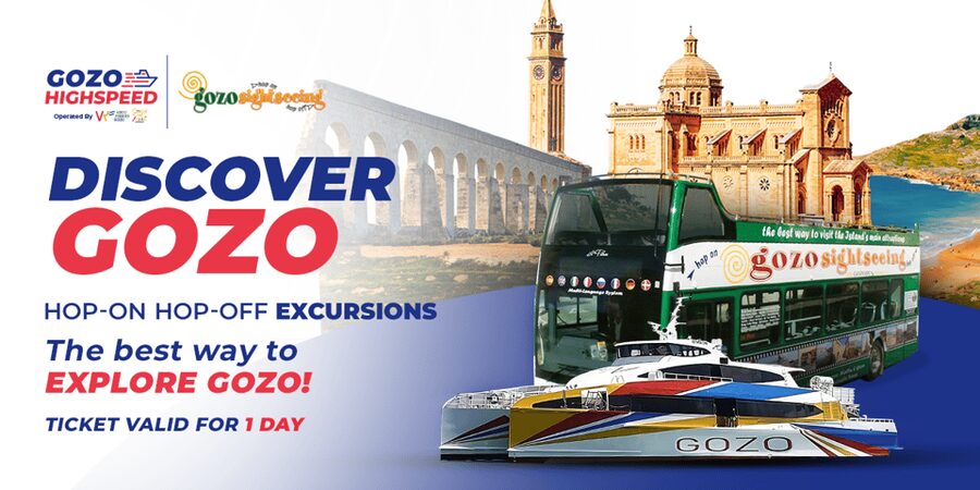 From Valetta: Catamaran Tour with Hop-On, Hop-Off Gozo Tour - Arriving at Mgarr and finding the bus