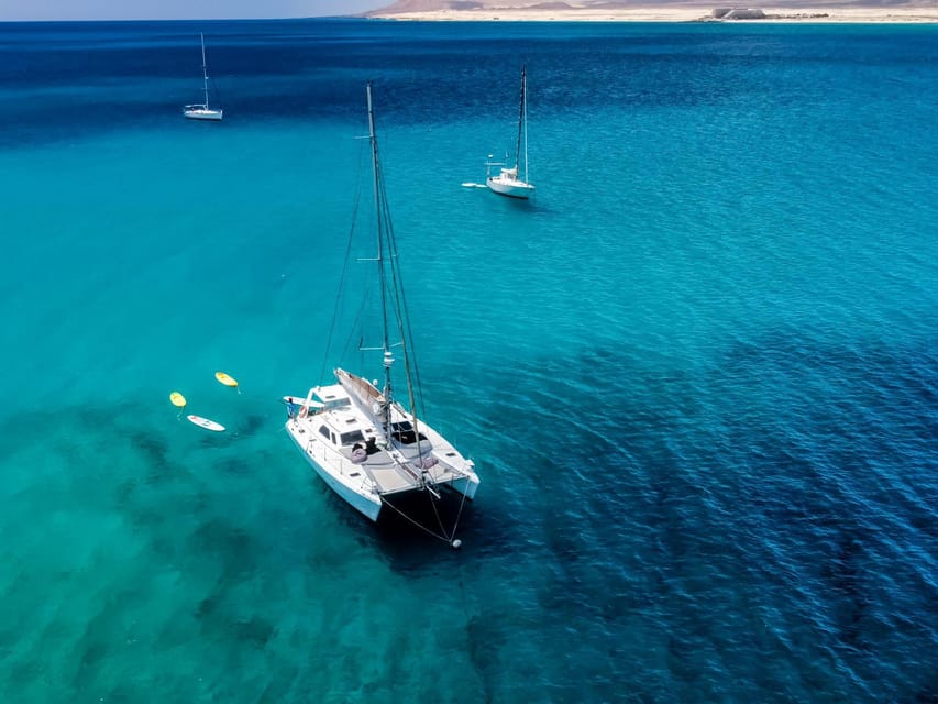 Fuerteventura : Catamaran excursion to Lobos Island - Cruising past Lobos Island’s volcanic coast