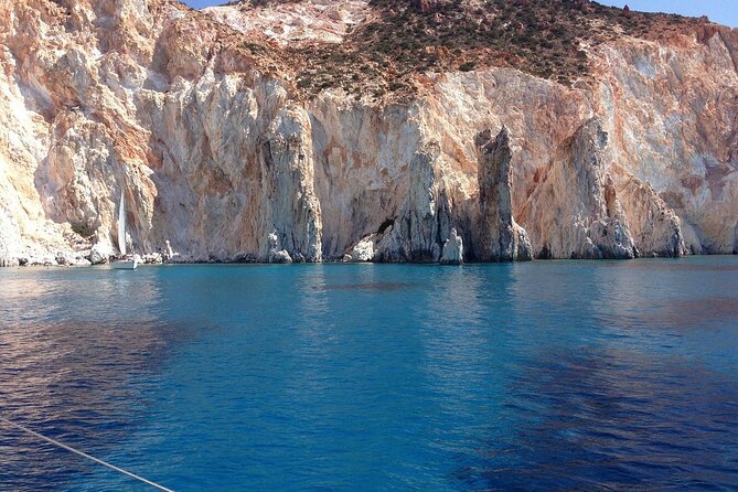 Full Day Tour to Kleftiko, Firlingos and Poliegos Catamaran - Sikia’s open-roof cave