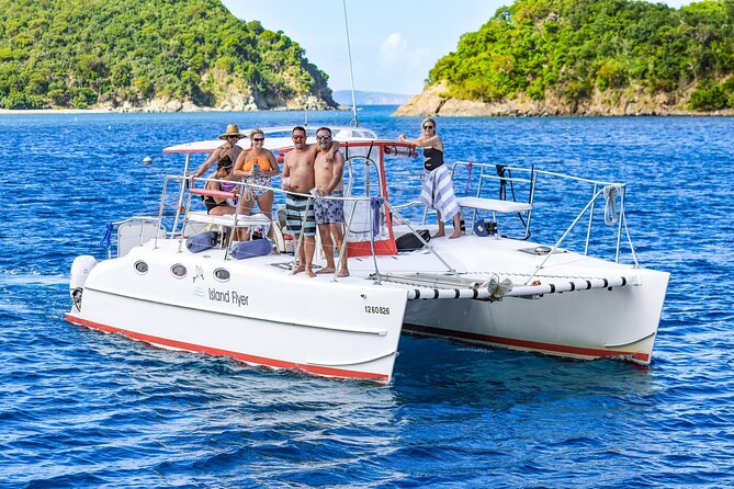 Full or Half Day Private Power Catamaran- USVI Beach and Snorkel - Comfort aboard the 36-foot catamaran