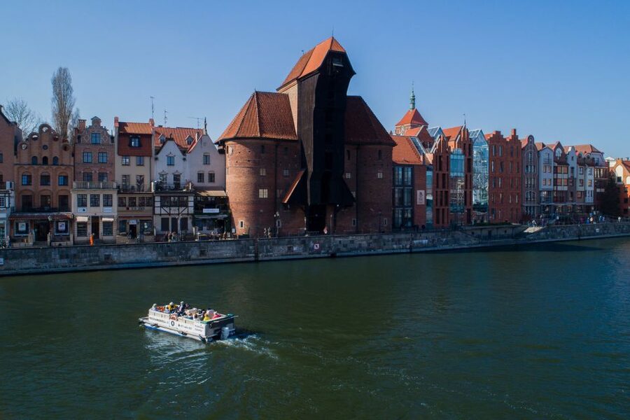 Gdańsk: Motlawa River Sightseeing Catamaran Cruise - The Teutonic Castle wall and Granary Island