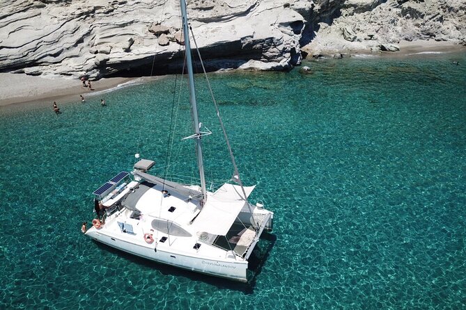 Half day Catamaran Morning Cruise in Kleftiko - Sailing out from Adamantas at 9:00