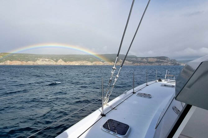 Half Day Catamaran Tour in Algarve - Lagos - Leaving Marina de Lagos for Benagil
