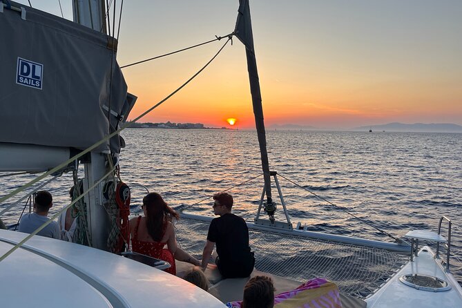 Half Day Sailing Catamaran with Sunset Experience - Swimming and snorkeling at Anthony Quinn Bay