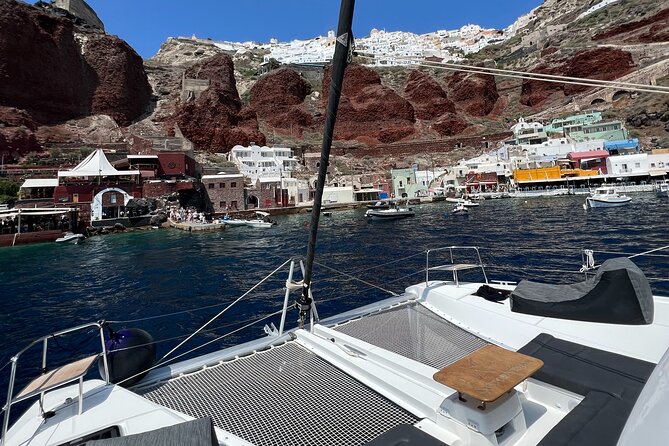 Half-Day Tailor-made Private Catamaran Cruise in Santorini - Red Beach and the first look at Santorini’s geology