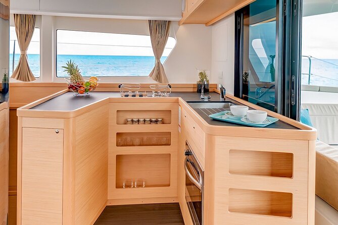 Half Day Tour on a Luxury Catamaran on Madeira Island - The swim stop in a sheltered cove