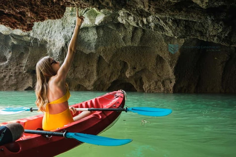 Halong & Lan Ha Bay 1-Day Catamaran Cruise from Hanoi - Fresh spring rolls and sunset tea