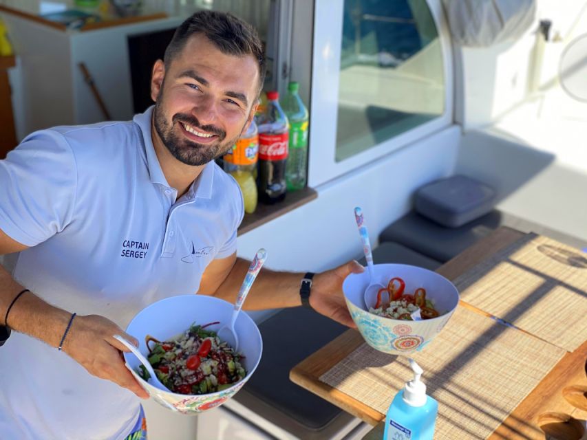 Heraklion:Dia Island Catamaran Cruise with Lunch, Water Toys - Why the lunch matters at sea