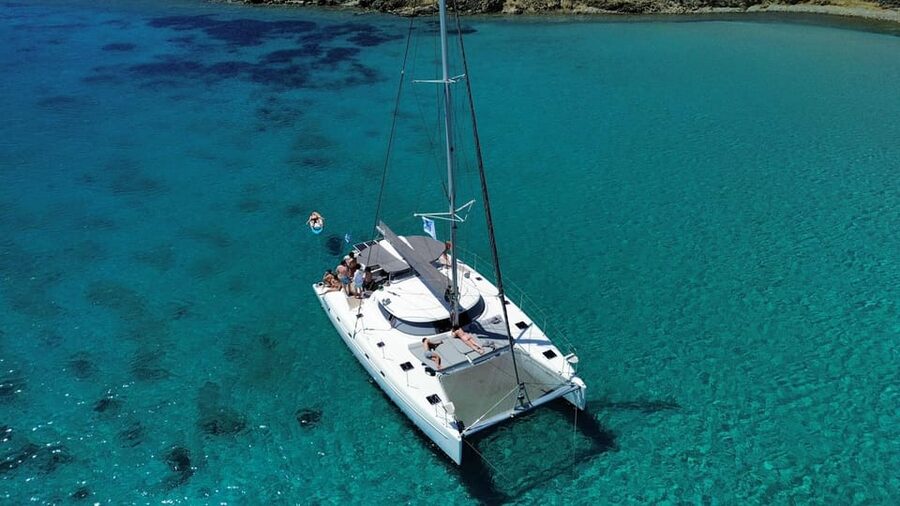 Heraklion: Dia Island Luxury Catamaran Cruise with Meal - How the return journey works
