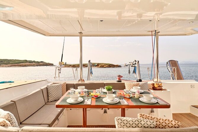 Heraklion: Sunset Dia Catamaran Cruise by Top-50 Greek Chef - Swimming, Snorkeling, and the Floating Sea Pool
