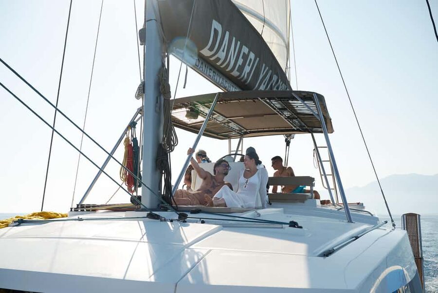 Hersonissos: Dia Catamaran Cruise with Lunch & Drinks - FAQ